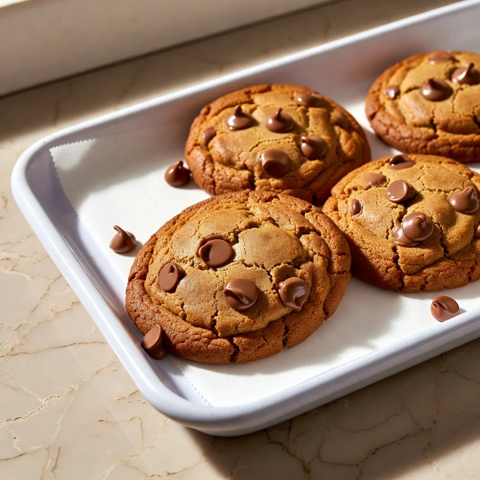 brown butter chocolate chip cookies final serving